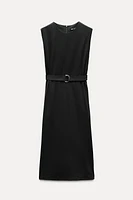 BELTED MIDI DRESS