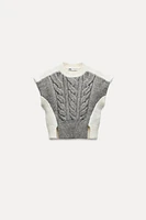 CABLE KNIT SWEATER VEST