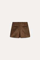 FAUX SUEDE SKORT