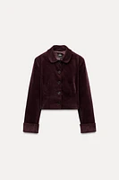 CROPPED VELVET JACKET