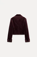 CROPPED VELVET JACKET