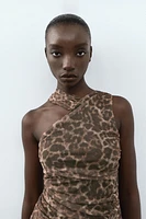 ANIMAL PRINT TULLE DRESS