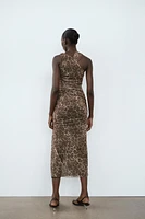 ANIMAL PRINT TULLE DRESS