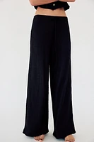 TEXTURED STRAIGHT LEG PANTS