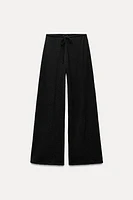 TEXTURED STRAIGHT LEG PANTS