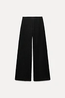 TEXTURED STRAIGHT LEG PANTS