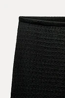 TEXTURED STRAIGHT LEG PANTS