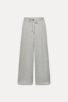 TEXTURED STRAIGHT LEG PANTS