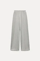 TEXTURED STRAIGHT LEG PANTS