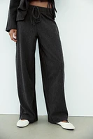 TEXTURED STRAIGHT LEG PANTS