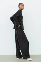 TEXTURED STRAIGHT LEG PANTS