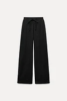 TEXTURED STRAIGHT LEG PANTS