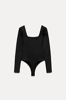 SQUARE NECK POLYAMIDE BODYSUIT