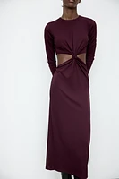 LONG CUT OUT KNOT DRESS