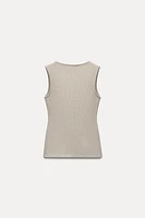 BUTTONED SOFT VEST TOP