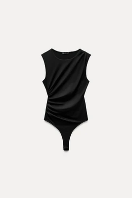 RUCHED POLYAMIDE BODYSUIT