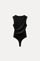 RUCHED POLYAMIDE BODYSUIT