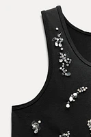 SEAMLESS RHINESTONE TOP