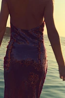 SEQUIN HALTER DRESS