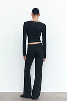 WIDE LEG SEAMLESS PANTS