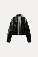 FAUX LEATHER JACKET