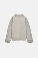 SOFT POLO COLLAR SWEATSHIRT