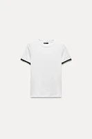 CONTRAST TRIM T-SHIRT