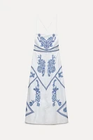 EMBROIDERED MIDI DRESS ZW COLLECTION