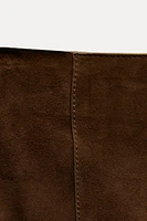 SUEDE LEATHER MINI SKIRT ZW COLLECTION