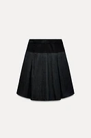 DENIM COMBINATION SKIRT ZW COLLECTION