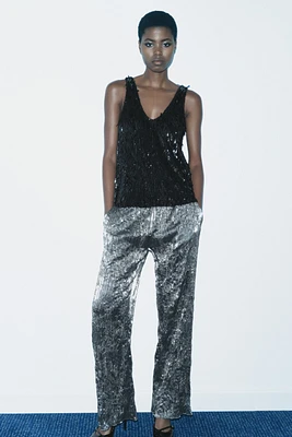 SEQUIN STRAPPY TOP ZW COLLECTION