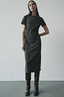 ZW COLLECTION BELTED MIDI DRESS