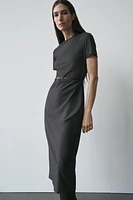 ZW COLLECTION BELTED MIDI DRESS