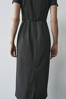 ZW COLLECTION BELTED MIDI DRESS