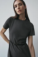 ZW COLLECTION BELTED MIDI DRESS