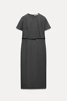 ZW COLLECTION BELTED MIDI DRESS