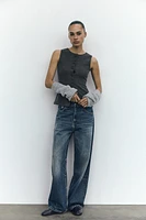 OVERSIZE TRF RELAXED JEANS WITH A HIGH WAIST