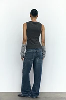 OVERSIZE TRF RELAXED JEANS WITH A HIGH WAIST