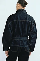 BELTED TRF DENIM JACKET