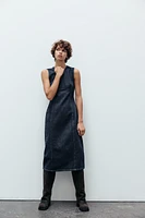 TRF DENIM MIDI DRESS