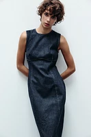 TRF DENIM MIDI DRESS