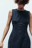 TRF DENIM MIDI DRESS