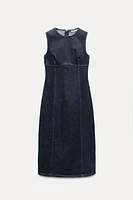 TRF DENIM MIDI DRESS