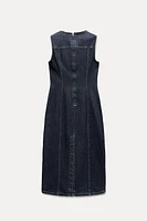 TRF DENIM MIDI DRESS