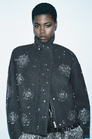 SEQUIN EMBROIDERY JACKET ZW COLLECTION