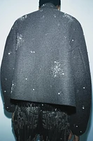 SEQUIN EMBROIDERY JACKET ZW COLLECTION