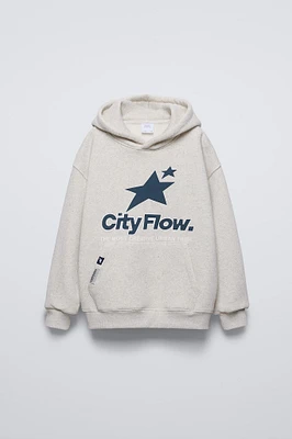 TEXT HOODIE SWEATSHIRT