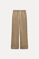 RUSTIC PAJAMA-STYLE PANTS