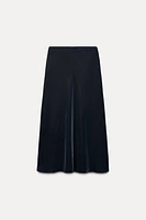 VELVET MIDI SKIRT