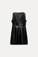 100% LEATHER SHORT DRESS ZW COLLECTION